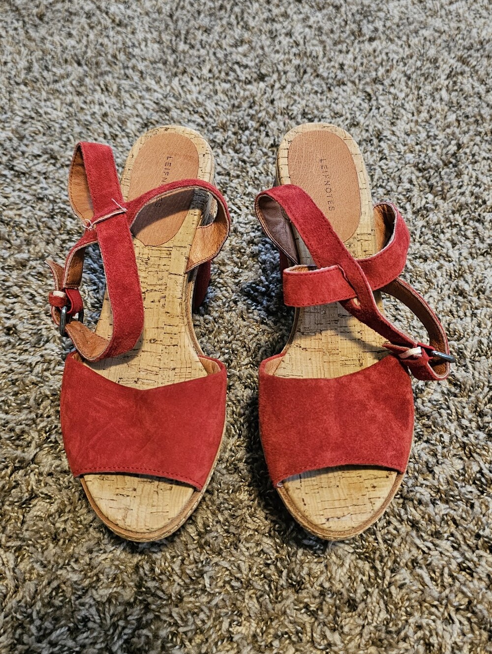 LeifNotes / Anthropologie Retro Criss-Cross Platform Sandals Size 8